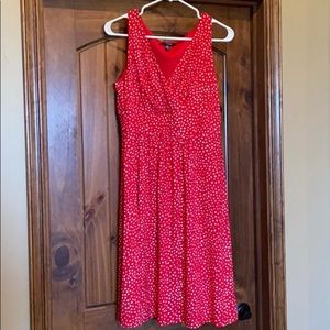 Large Chaps Red and White Wrap Style Dress